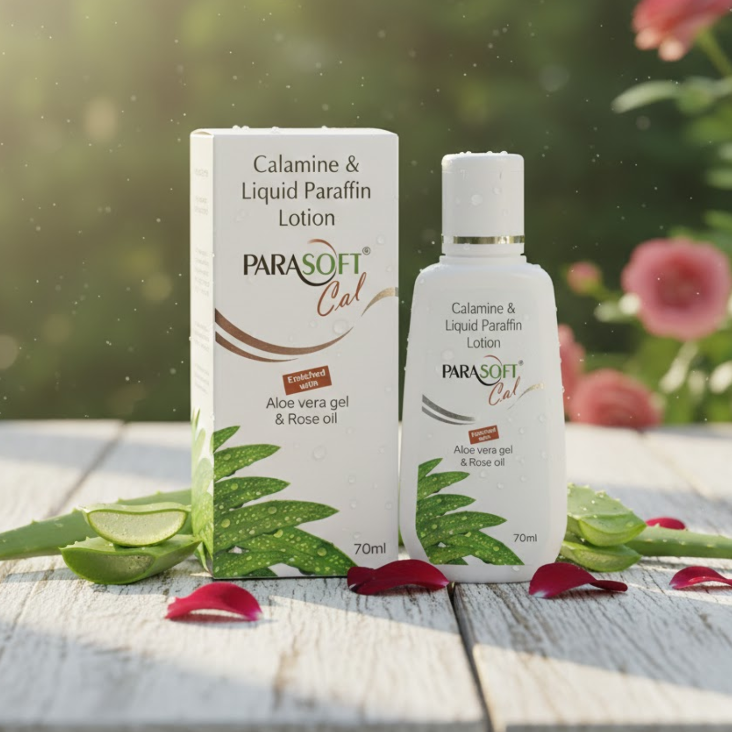 Calamine lotion with aloe vera and rose oil pack of 6