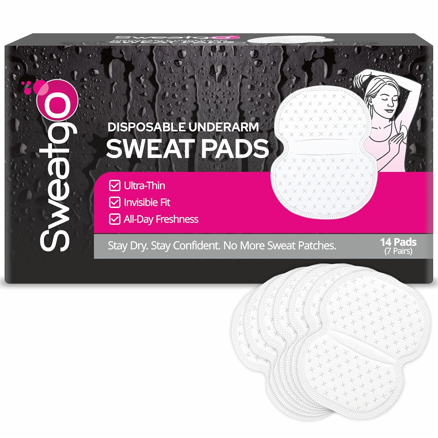 Excessive sweating hyperhidrosis cure sweat pads pack of 6