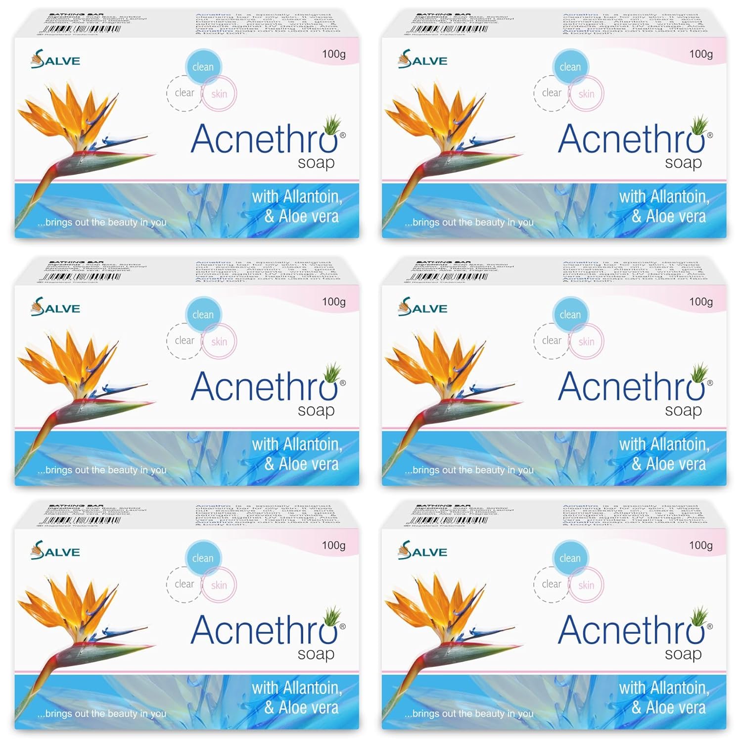 Anti Acne, blackhead soap pack of 6