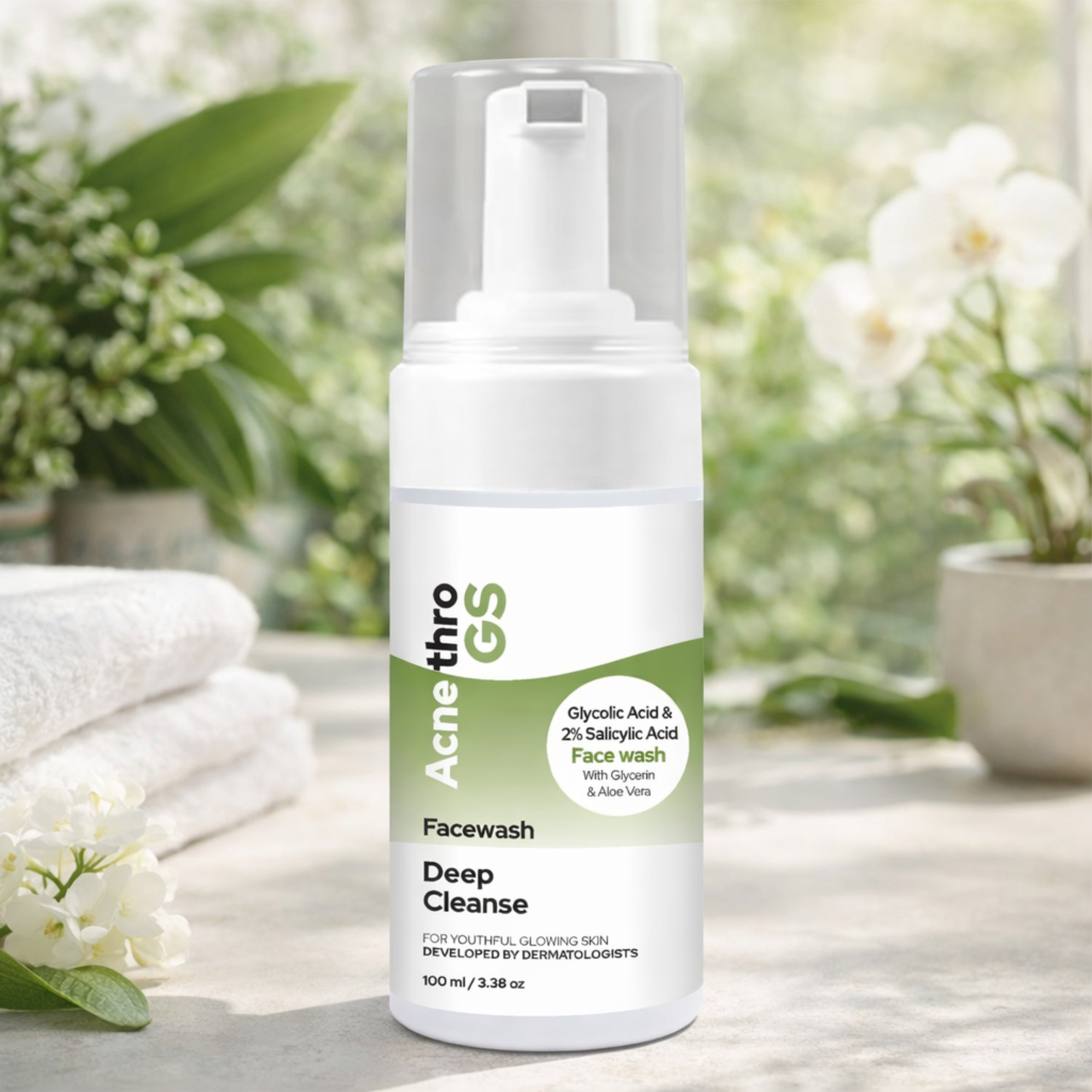 Glycolic acid and Salicyclic acid Foaming Face Wash pack of 6